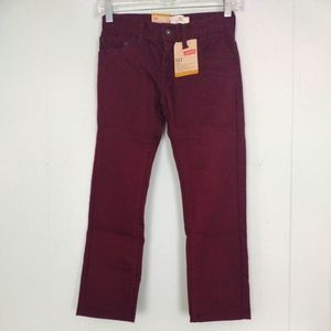 NEW Levi's 511 Slim Jeans Plum Black Fill Purple Red Jeans Pants